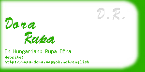 dora rupa business card